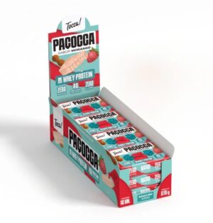 Paçocca de Amendoim Tocca Morango com Whey Protein (12 unidades)